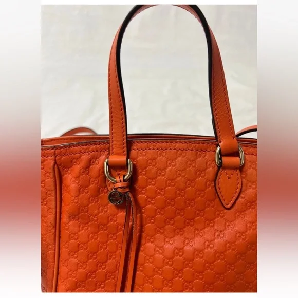 Gucci Vibrant Orange Tote Bag - Picture 6 of 16